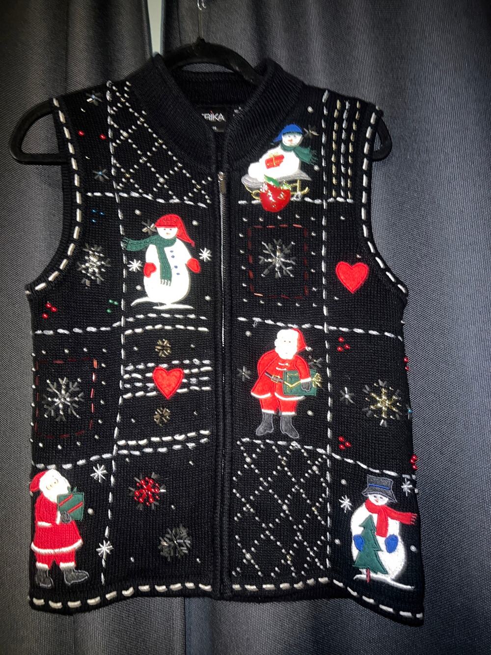 Ugly Christmas Sweater Xmas Vest Size Petite Small